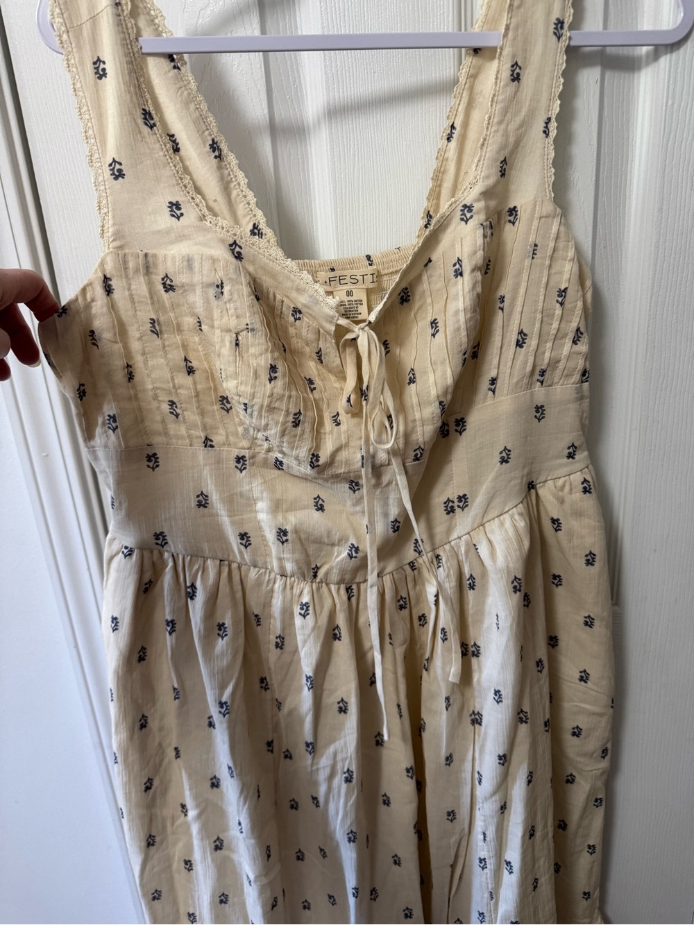 torrid Cream Floral Tiered Maxi Dress 100% Cotton - Picture 6 of 12